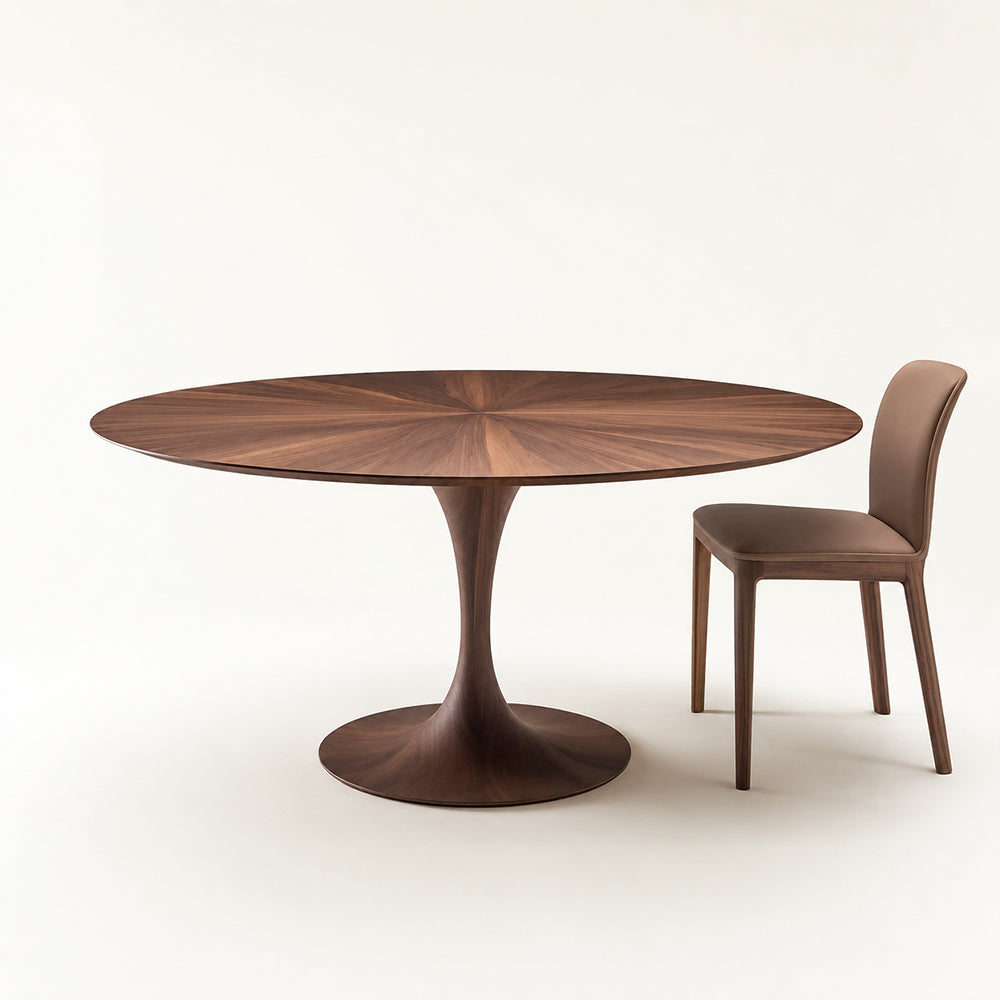 Artisan Carved Walnut Dining Table
