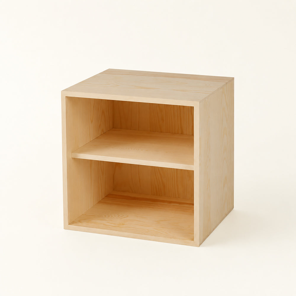 Light Wood Modular Cube Storage Cabinet