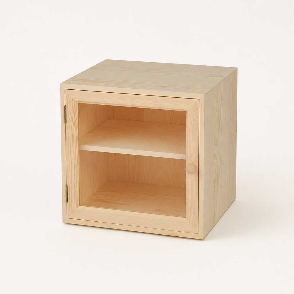 Light Wood Modular Cube Storage Cabinet