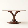 Artisan Carved Walnut Dining Table