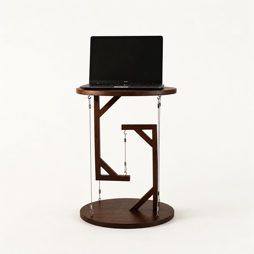 Tensegrity Floating Wooden Side Table