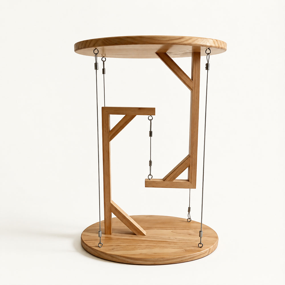 Tensegrity Floating Wooden Side Table
