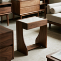 Walnut & Marble-Top Mid-Century Console Table